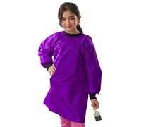 ND Sports School Kids Craft Time Art Class Protective Wipe Clean Smock Apron (Purple, 6-8 Years)