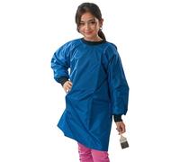 ND Sports School Kids Craft Time Art Class Protective Wipe Clean Smock Apron (Royal Blue, 10-12 Years)