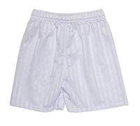ND Sports School Shadow Stripe PE Shorts for Adult, Large, White