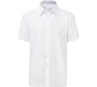 ND Sports Senior Boys White Short Sleeve High School Uniform Shirt Ages 4-16 Single UK (White, 15 Years)
