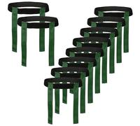 ND Sports Touch Rugby Tag Belt Set - Adjustable Belts & Flags - Durable Nylon Training Equipment for Kids & Adults - School PE, Team Sports, Club Games, Fitness & Agility Training (Green, Pack 10)