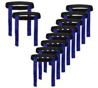 ND Sports Touch Rugby Tag Belt Set - Adjustable Belts & Flags | Durable Nylon Training Equipment | School PE, Team Sports, Club Games, Fitness & Agility Training (10, Blue)