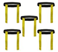ND Sports Touch Rugby Tag Belt Set - Adjustable Belts & Flags | Durable Nylon Training Equipment | School PE, Team Sports, Club Games, Fitness & Agility Training (5, Yellow)