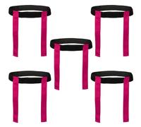ND Sports Touch Rugby Tag Belt Set - Adjustable Belts & Flags | Durable Nylon Training Equipment | School PE, Team Sports, Club Games, Fitness & Agility Training (5, Pink)