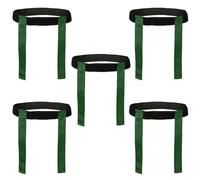 ND Sports Touch Rugby Tag Belt Set - Adjustable Belts & Flags | Durable Nylon Training Equipment | School PE, Team Sports, Club Games, Fitness & Agility Training (5, Green)