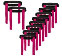 ND Sports Touch Rugby Tag Belt Set - Adjustable Belts & Flags | Durable Nylon Training Equipment | School PE, Team Sports, Club Games, Fitness & Agility Training (10, Pink)