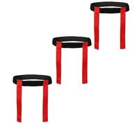 ND Sports Touch Rugby Tag Belt Set - Adjustable Belts & Flags | Durable Nylon Training Equipment | School PE, Team Sports, Club Games, Fitness & Agility Training (3, Red)