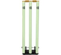 ND Sports Wicket Stumps with Bail - Durable Cricket Stumps Set for All Surfaces | Lightweight & Portable | Perfect for Indoor & Outdoor Matches (Pale Green, One Size)