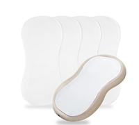 Ndahjahd Thicker 4-Pack Waterproof Changing Pad Liners - Ultra Soft & Absorbent for Baby, Fits Keekaroo Peanut Changer & Standard Pads, Machine Washable, Two-Sided Design (15"x26.5")