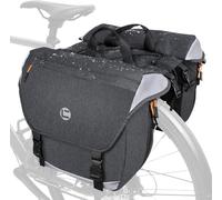 NDakter Bike Bags for Bicycle Rear Rack-Waterproof 3 in 1 Ebikes Trunk Bag, Reflective Electric Bike Saddle Panniers with Shoulder Strap (35L Waterproof Panniers Bags)