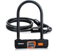 NDakter Bike Lock,Keyless Heavy Duty Combo Bike D Locks with 5FT/1.2M High Security Steel Cable，Anti-Theft Combination Bicycle U Lock for Road Bike,Ebike, Electric Bike, Scooter, Mountain Bike