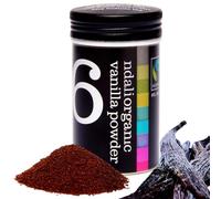 Ndali Vanilla 6 Powder - 6 Strong Vanilla Beans Milled to a Fine Gourmet Vanilla Powder 13g - Premium 100% Pure Ground Vanilla Pods for Tea, Cocoa, Chocolate Making, Smoothies, Baking, Ice Cream