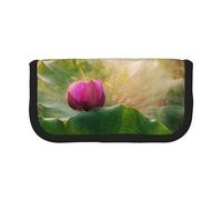 NDDCEDEW Beautiful Lotus Flower Pencil Case Large Capacity Student Pencil Pouch Cute Pencil Case for Girls and Boys Teenagers School Pencil Pouch Fun Pen Cases Organizer Pouch
