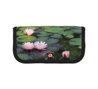 NDDCEDEW Beautiful Lotus Flower Pencil Case Large Capacity Student Pencil Pouch Cute Pencil Case for Girls and Boys Teenagers School Pencil Pouch Fun Pen Cases Organizer Pouch