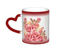 NDDCEDEW Ceramic Coffee Mug with Heat Sensitive Design - 11oz Magic Color Changing Cup, Ideal for Tea & Coffee Lovers, Unisex Gift (Black/Red/Blue)