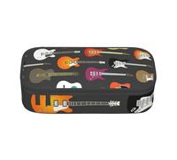 NDDCEDEW Colorful Guitars Print Large Capacity Pencil Case with Zipper Pencil Case Student Pencil Pouch Cute Pencil Case for Girls and Boys Teenagers School Pencil Pouch