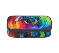 NDDCEDEW Colorful Rainbow Spiral Print Large Capacity Pencil Case with Zipper Pencil Case Student Pencil Pouch Cute Pencil Case for Girls and Boys Teenagers School Pencil Pouch