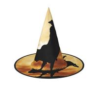 NDDCEDEW Cool Bull Riding Print Halloween Hats Witch Wizard Hats For Festivities Cosplay