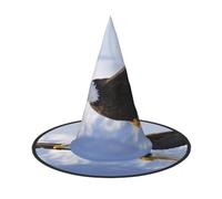 NDDCEDEW Flying Eagle Print Halloween Hats Witch Wizard Hats For Festivities Cosplay