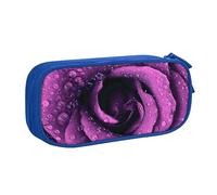 NDDCEDEW Funny Pencil Case Bloom Rose Flower Printed Large Capacity Pencil Cases Student Pencil Pouch Cute Pencil Case for Girls and Boys Teenagers School Pencil Pouch Black, Blue, Pink