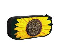 NDDCEDEW Funny Pencil Case Bloom Sunflower Printed Large Capacity Pencil Cases Student Pencil Pouch Cute Pencil Case for Girls and Boys Teenagers School Pencil Pouch Black, Blue, Pink