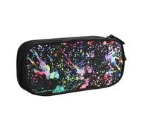 NDDCEDEW Funny Pencil Case Colorful Paint Printed Large Capacity Pencil Cases Student Pencil Pouch Cute Pencil Case for Girls and Boys Teenagers School Pencil Pouch Black, Blue, Pink