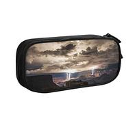 NDDCEDEW Funny Pencil Case Grand Canyon Dark Cloud Printed Large Capacity Pencil Cases Student Pencil Pouch Cute Pencil Case for Girls and Boys Teenagers School Pencil Pouch Black, Blue, Pink