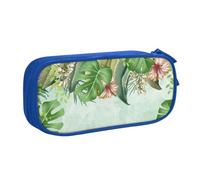 NDDCEDEW Funny Pencil Case Green Leaves Printed Large Capacity Pencil Cases Student Pencil Pouch Cute Pencil Case for Girls and Boys Teenagers School Pencil Pouch Black, Blue, Pink
