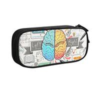 NDDCEDEW Funny Pencil Case Human Brain Printed Large Capacity Pencil Cases Student Pencil Pouch Cute Pencil Case for Girls and Boys Teenagers School Pencil Pouch Black, Blue, Pink