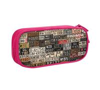 NDDCEDEW Funny Pencil Case Old License Plate Printed Large Capacity Pencil Cases Student Pencil Pouch Cute Pencil Case for Girls and Boys Teenagers School Pencil Pouch Black, Blue, Pink