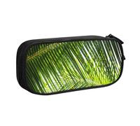 NDDCEDEW Funny Pencil Case Palm Leaves Green Shades Printed Large Capacity Pencil Cases Student Pencil Pouch Cute Pencil Case for Girls and Boys Teenagers School Pencil Pouch Black, Blue, Pink