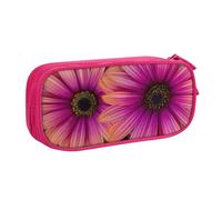 NDDCEDEW Funny Pencil Case Pink Daisy Flower Printed Large Capacity Pencil Cases Student Pencil Pouch Cute Pencil Case for Girls and Boys Teenagers School Pencil Pouch Black, Blue, Pink