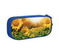 NDDCEDEW Funny Pencil Case Sunflowers Under Clouds Printed Large Capacity Pencil Cases Student Pencil Pouch Cute Pencil Case for Girls and Boys Teenagers School Pencil Pouch Black, Blue, Pink