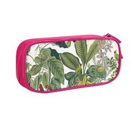 NDDCEDEW Funny Pencil Case Tropical Flower Leaf Parrot Printed Large Capacity Pencil Cases Student Pencil Pouch Cute Pencil Case for Girls and Boys Teenagers School Pencil Pouch Black, Blue, Pink