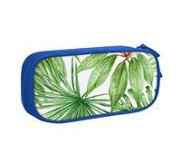 NDDCEDEW Funny Pencil Case Tropical Palm Banana Leaves Printed Large Capacity Pencil Cases Student Pencil Pouch Cute Pencil Case for Girls and Boys Teenagers School Pencil Pouch Black, Blue, Pink