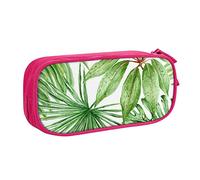 NDDCEDEW Funny Pencil Case Tropical Palm Banana Leaves Printed Large Capacity Pencil Cases Student Pencil Pouch Cute Pencil Case for Girls and Boys Teenagers School Pencil Pouch Black, Blue, Pink