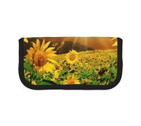 NDDCEDEW Sunflowers Under Clouds Pencil Case Large Capacity Student Pencil Pouch Cute Pencil Case for Girls and Boys Teenagers School Pencil Pouch Fun Pen Cases Organizer Pouch