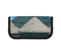 NDDCEDEW Tahiti Beach Pencil Case Large Capacity Student Pencil Pouch Cute Pencil Case for Girls and Boys Teenagers School Pencil Pouch Fun Pen Cases Organizer Pouch