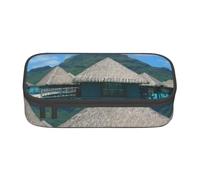 NDDCEDEW Tahiti Beach Print Large Capacity Pencil Case with Zipper Pencil Case Student Pencil Pouch Cute Pencil Case for Girls and Boys Teenagers School Pencil Pouch
