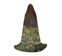 NDDCEDEW Village On The Top Of The Hill Print Hooded Cape For Teenagers Floor Length Hooded Cape