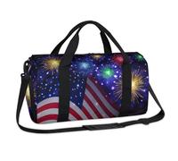 Ndependence Day Holidays Sports Duffel Bags American Flag Weekend Overnight Bag Casual Tote Holdall Travel Gym Luggage Duffel Bag for Kids Girls Boys Women Men