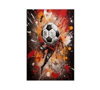 NDGSA Abstract Colorful Football Graffiti Art Painting Canvas Poster Wall Art Decor Print Picture Paintings for Living Room Bedroom Decoration 12x18inch(30x45cm)
