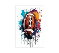 NDGSA Abstract Colorful Rugby Graffiti Art Painting Canvas Poster Wall Art Decor Print Picture Paintings for Living Room Bedroom Decoration 12x18inch(30x45cm)