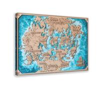 NDGSA First Law- World Circle Map Canvas Poster Bedroom Decor Landscape Office Room Decor Gift 24x36inch(60x90cm)