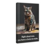 NDGSA Fun Doodle Persian Cat Art 2 Canvas Poster Wall Art Decor Print Picture Paintings for Living Room Bedroom Decoration 24x36inch(60x90cm)