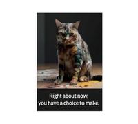 NDGSA Fun Doodle Persian Cat Art 2 Canvas Poster Wall Art Decor Print Picture Paintings for Living Room Bedroom Decoration 16x24inch(40x60cm)