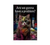 NDGSA Fun Doodle Persian Cat Art 3 Canvas Poster Wall Art Decor Print Picture Paintings for Living Room Bedroom Decoration 08x12inch(20x30cm)