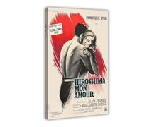 NDGSA Hiroshima Mon Amour Retro Movie Poster Canvas Poster Wall Art Decor Print Picture Paintings for Living Room Bedroom Decoration 20x30inch(50x75cm)