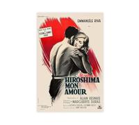 NDGSA Hiroshima Mon Amour Retro Movie Poster Canvas Poster Wall Art Decor Print Picture Paintings for Living Room Bedroom Decoration 08x12inch(20x30cm)