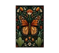 NDGSA Mexican Monarch Butterfly Insect Art Canvas Poster Wall Art Decor Print Picture Paintings for Living Room Bedroom Decoration 16x24inch(40x60cm)